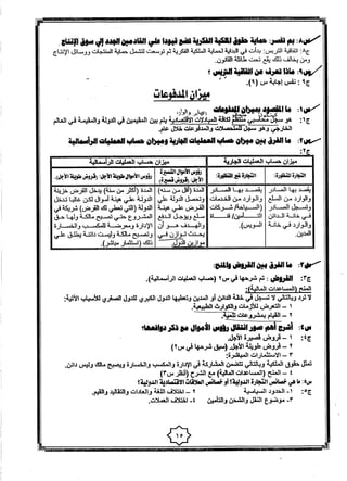 موقع ملزمتي - مراجعة الاقتصاد للثانوية العامة