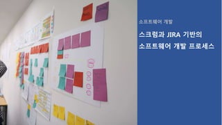 소프트웨어 개발
스크럼과 JIRA 기반의
소프트웨어 개발 프로세스
 