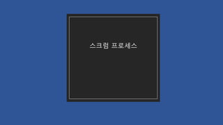 스크럼 프로세스
 