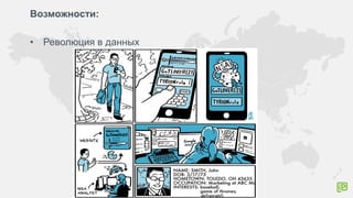 Возможности:
• Революция в данных
 