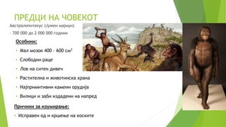 Потекло на човекот | PPT
