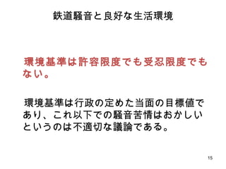 鉄道騒音と良好な生活環境 番号付き