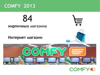 COMFY 2013
84
кирпичных магазина
Интернет магазин
 