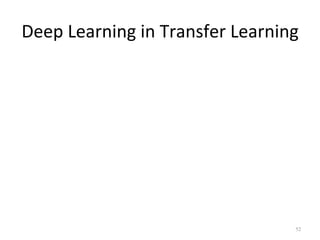 Deep	Learning	in	Transfer	Learning	
52	
 