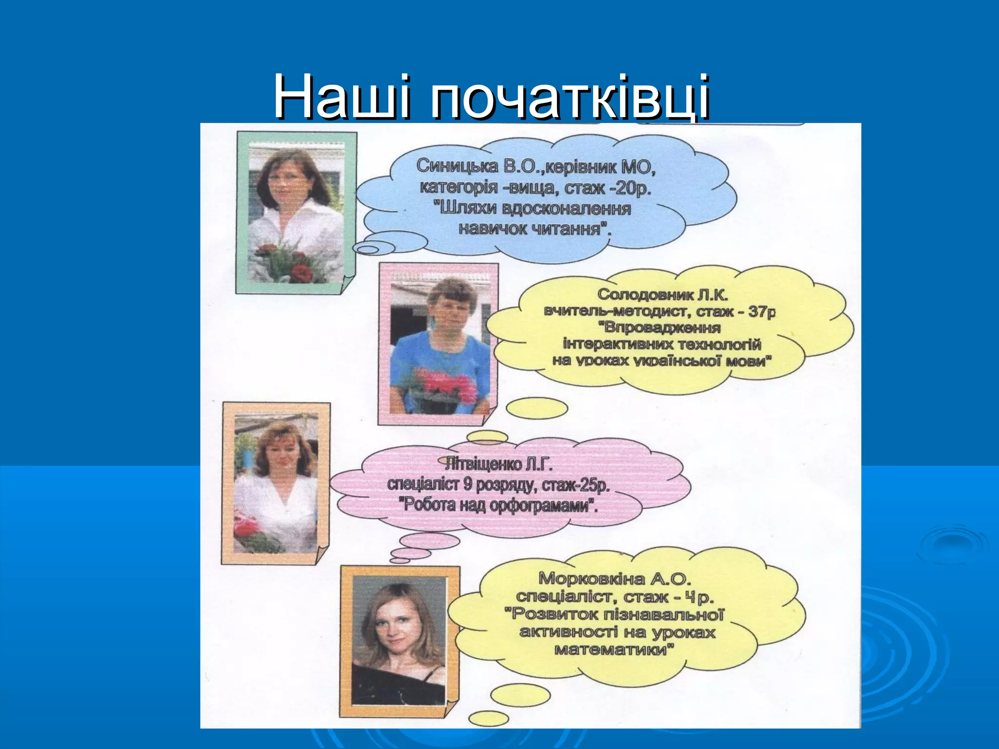 Наші початківціНаші початківці
 
