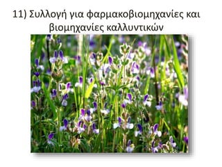 11) Συλλογή για φαρμακοβιομηχανίες και
βιομηχανίες καλλυντικών
 