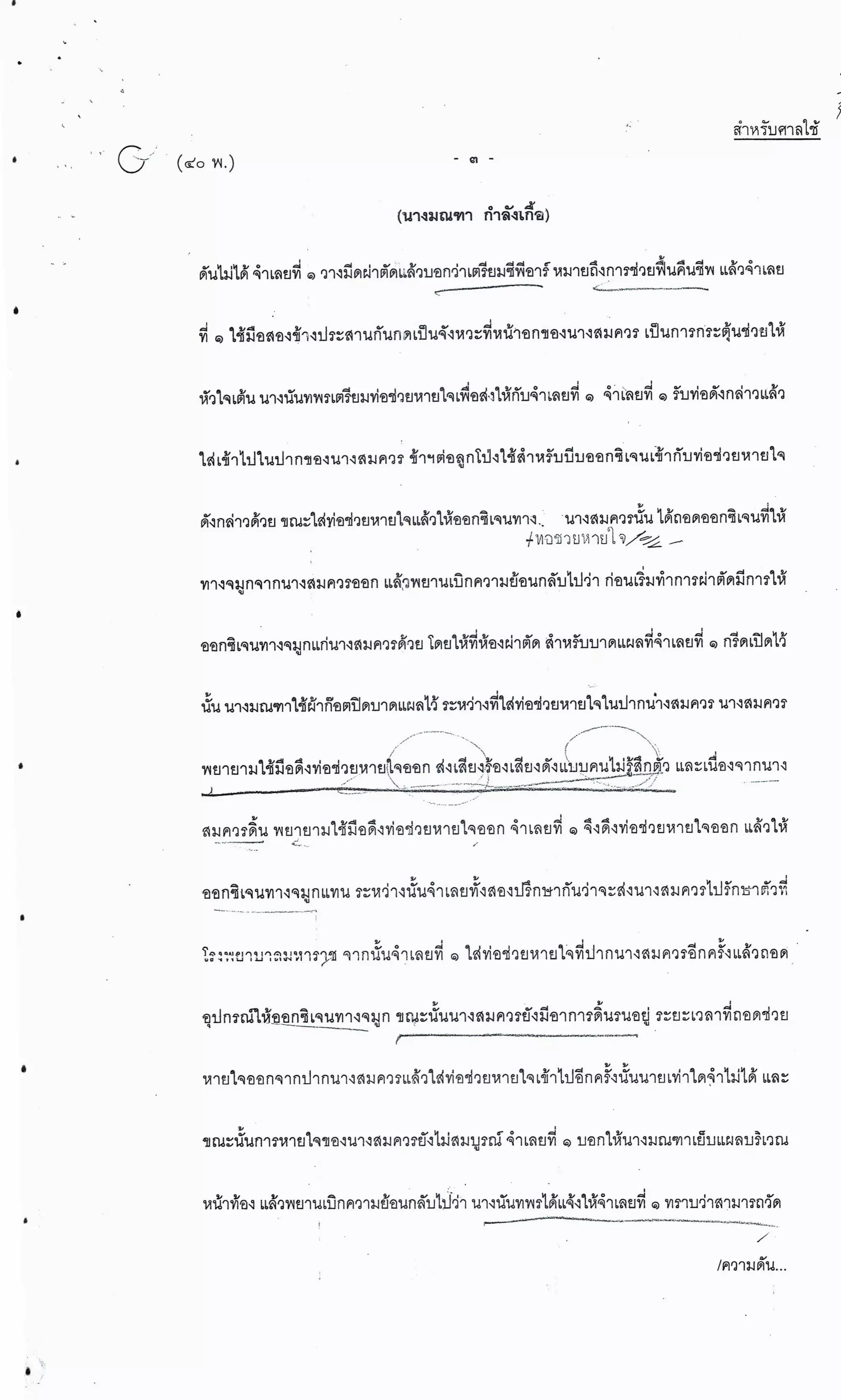 สำนวนคดีผ่าไส้ติ่งร่อนพิบูลย์ (คดีอาญา)