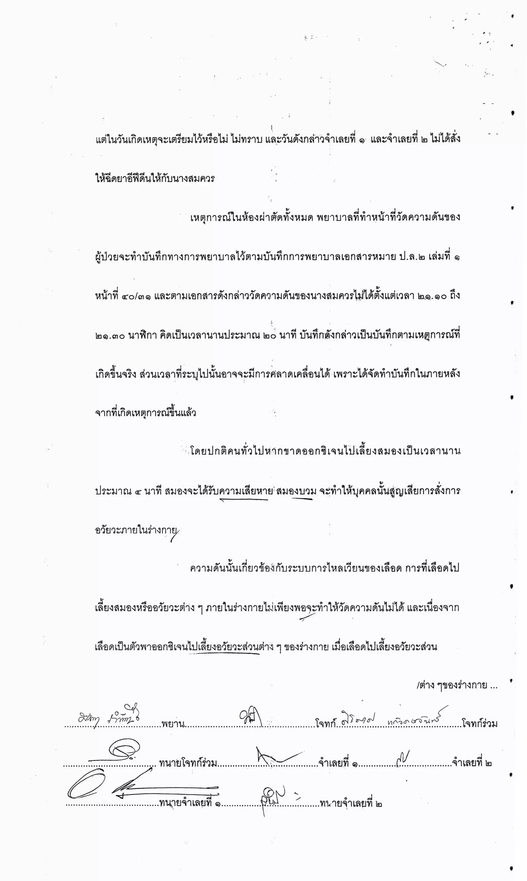 สำนวนคดีผ่าไส้ติ่งร่อนพิบูลย์ (คดีอาญา)