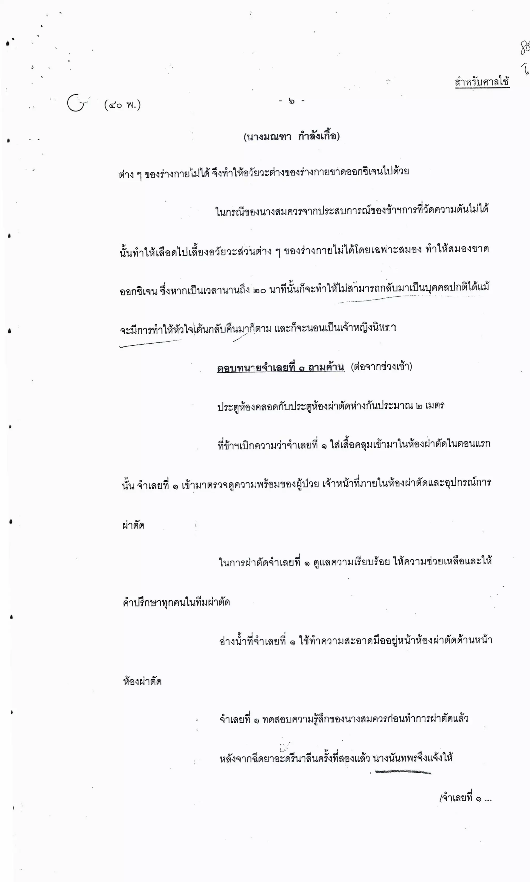 สำนวนคดีผ่าไส้ติ่งร่อนพิบูลย์ (คดีอาญา)