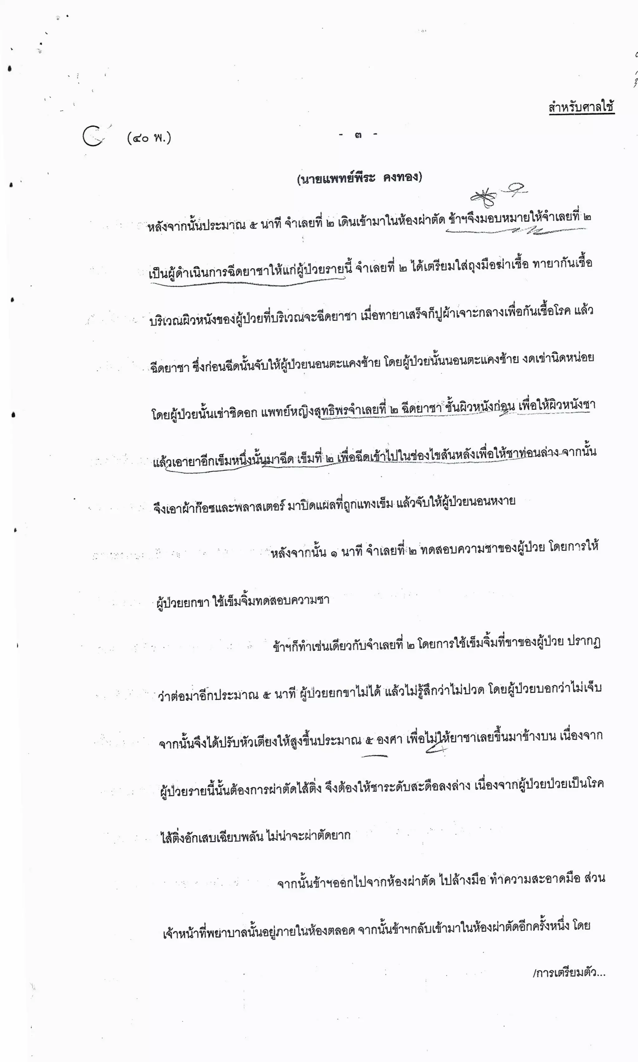 สำนวนคดีผ่าไส้ติ่งร่อนพิบูลย์ (คดีอาญา)