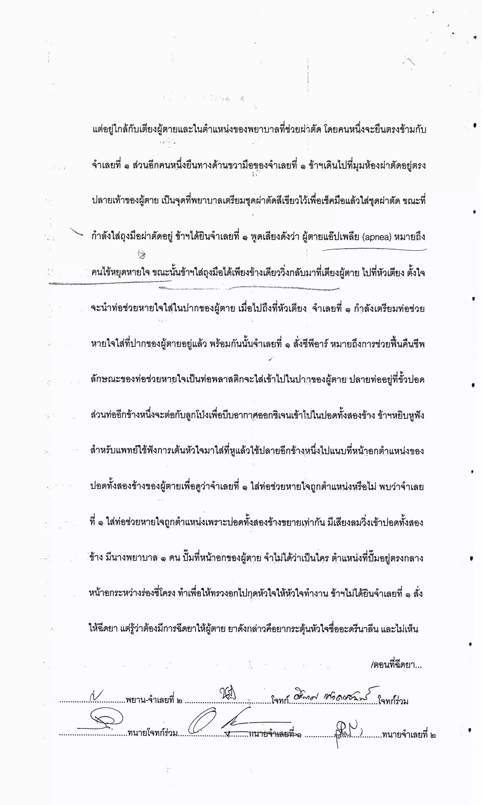 สำนวนคดีผ่าไส้ติ่งร่อนพิบูลย์ (คดีอาญา)