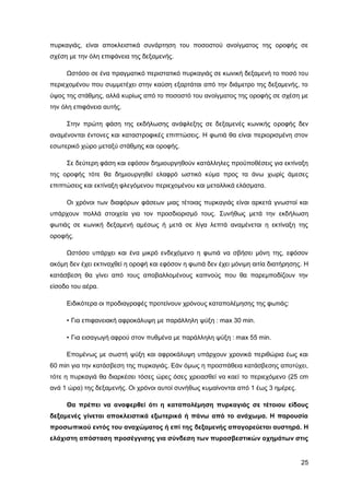 Καταπολέμηση πυρκαγιών υγρών καυσίμων σε δεξαμενές πλωτής και κωνικής οροφής σε εγκαταστάσεις αποθήκευσης και εμπορίας υγρών καυσίμων.