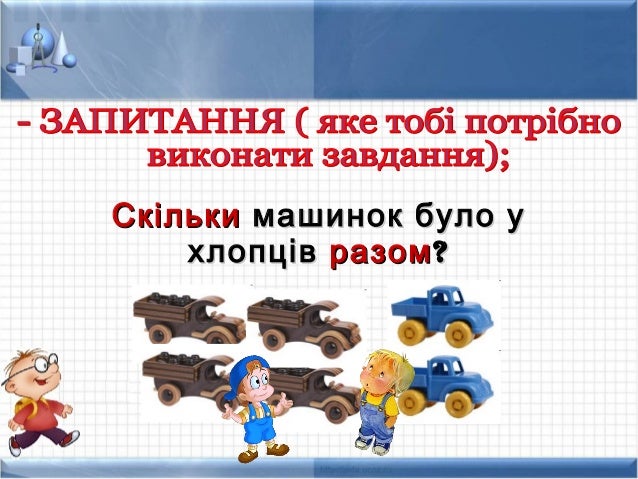 Задача, складові частини задач
