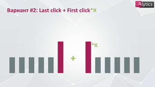 Вариант #2: Last click + First click*К
+
*К
 