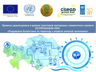 Проекты реализуемые в рамках грантовой программы совместного проекта
ЕС/ПРООН/ЕЭК ООН
«Поддержка Казахстана по переходу к модели зеленой экономики»
При финансовой поддержке
Европейского Союза
 