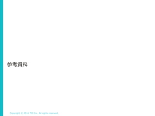 Copyright © 2016 TIS Inc. All rights reserved.
参考資料
 