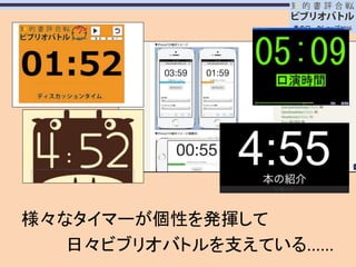 ビブリオバトルで活躍するアイテムたち