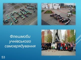 Флешмоби
учнівського
самоврядування
53
 