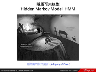 COPYRIGHT©2016 eBizprise Inc. & eBizprise Technology (TJ) Ltd.
隱馬可夫模型
Hidden Markov Model, HMM
柏拉圖的洞穴預言（Allegory of Cave）
 