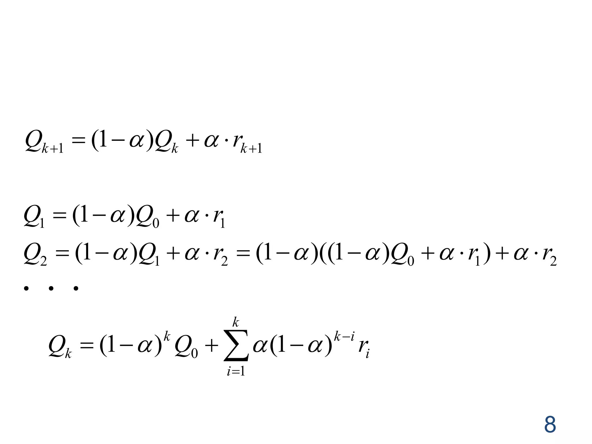 8
i
ik
k
i
k
k
kkk
rQQ
rrQrQQ
rQQ
rQQ



 



)1()1(
))1)((1()1(
)1(
)1(
1
0
210212
101
11




・・・
 