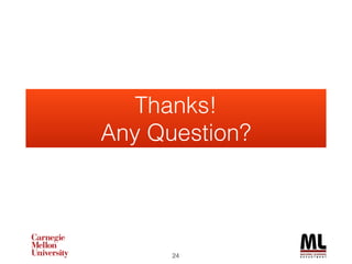 Non-useful Features
• Duplicated features
• Example I: Country (Taiwan) v.s. Coordinates (121, 23.5)
• Example II: Date of birth (1990) v.s. Age (26)
• Noisy features
• Noisy information (something wrong in your data)
• Missing values (something missing in your data)
• What if we still have too many features?
24
 