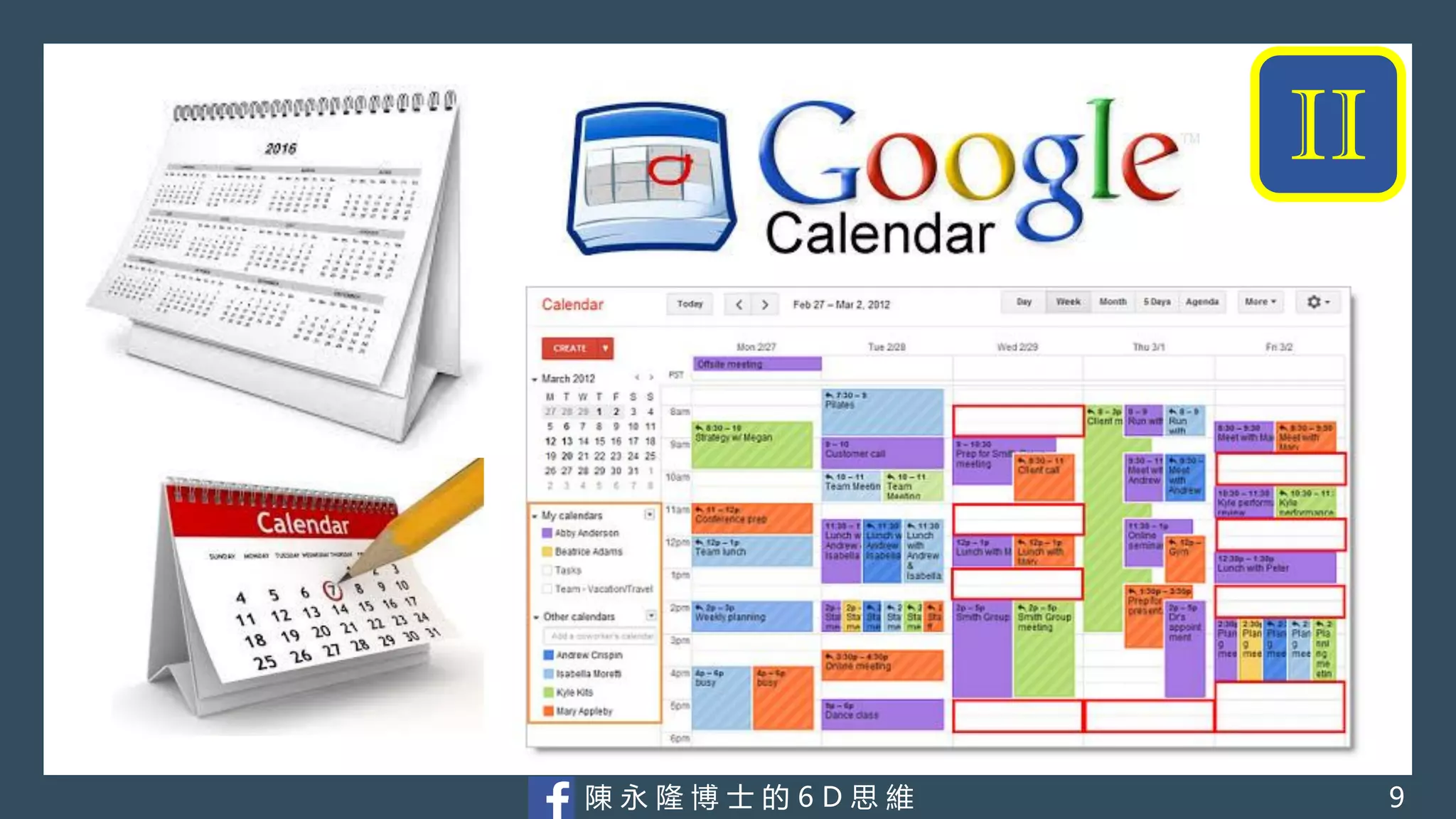 陳 永 隆 博 士 的 6 D 思 維 9
II
 