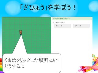 ざひょうを学ぼう！
くまのいる場所
をどうやって表す？
 