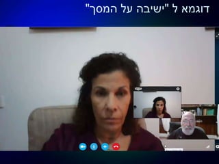 ‫ל‬ ‫דוגמא‬"‫המסך‬ ‫על‬ ‫ישיבה‬"
 