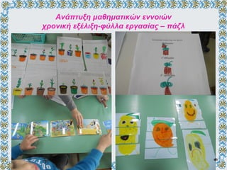 Ανάπτυξη μαθηματικών εννοιών
χρονική εξέλιξη-φύλλα εργασίας – πάζλ
 