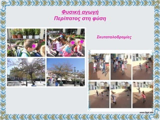 Φυσική αγωγή
Περίπατος στη φύση
Σκυταταλοδρομίες
 