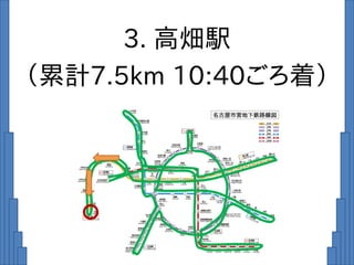 3. 高畑駅
（累計7.5km 10:40ごろ着）
 