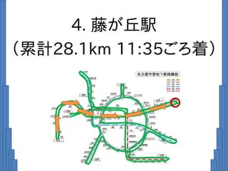 4. 藤が丘駅
（累計28.1km 11:35ごろ着）
 