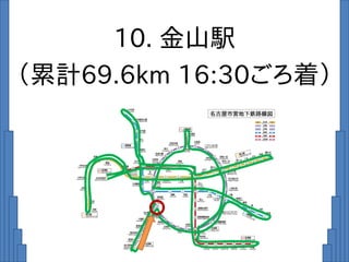 10. 金山駅
（累計69.6km 16:30ごろ着）
 