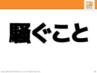 Copyright© 2016 RAKUS Co., Ltd. All Rights Reserved
騒ぐこと
48
 