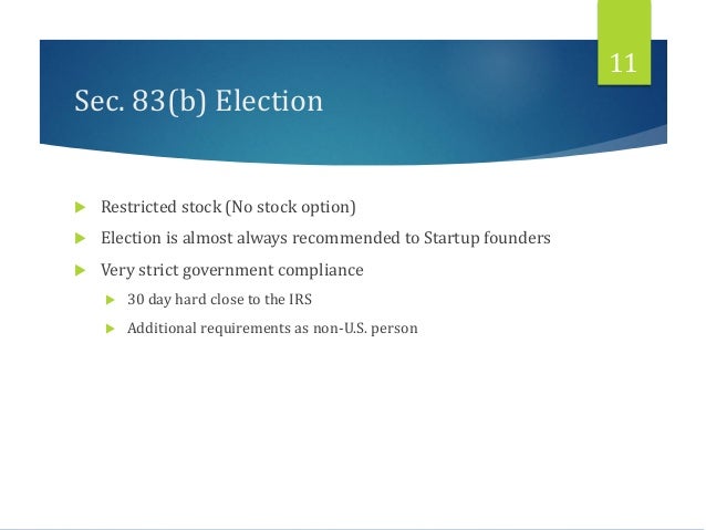 83 b election iso stock options