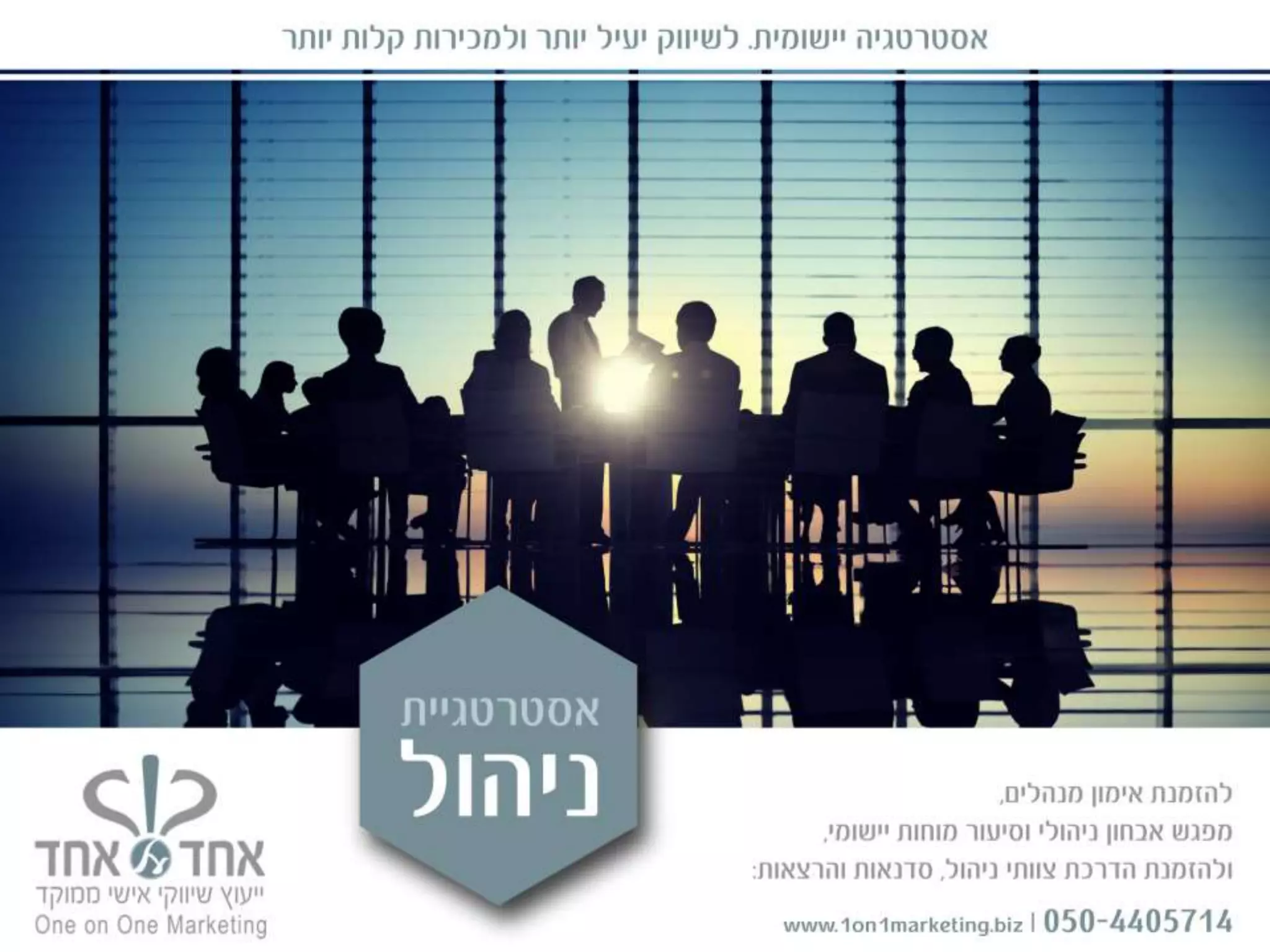 השירותים האסטרטגיים של אחד על אחד - אסטרטגיה עסקית שיווקית, מיתוג, מכירות ופיתוח עסקי