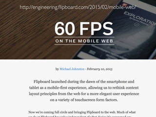 8888
http://engineering.ﬂipboard.com/2015/02/mobile-web/
 