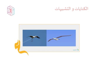 ‫التشبيهات‬ ‫و‬‫الكنايات‬
 