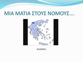 ΦΛΩΡΙΝΑ
ΜΙΑ ΜΑΤΙΑ ΣΤΟΥΣ ΝΟΜΟΥΣ….
 