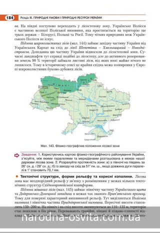 Підручник Географія 8 клас Кобернік, Коваленко 2016 нова програма