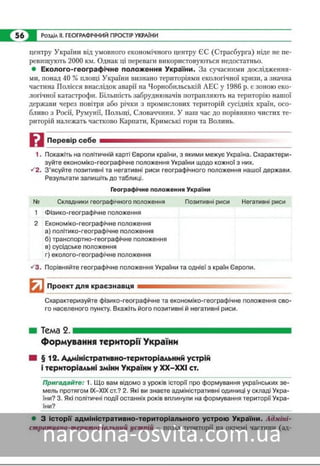 Підручник Географія 8 клас Кобернік, Коваленко 2016 нова програма