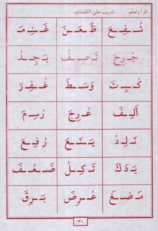 لاحظ واقرأ الحروف الهجائية