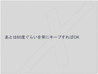 あとは60度ぐらいを常にキープすればOK
 