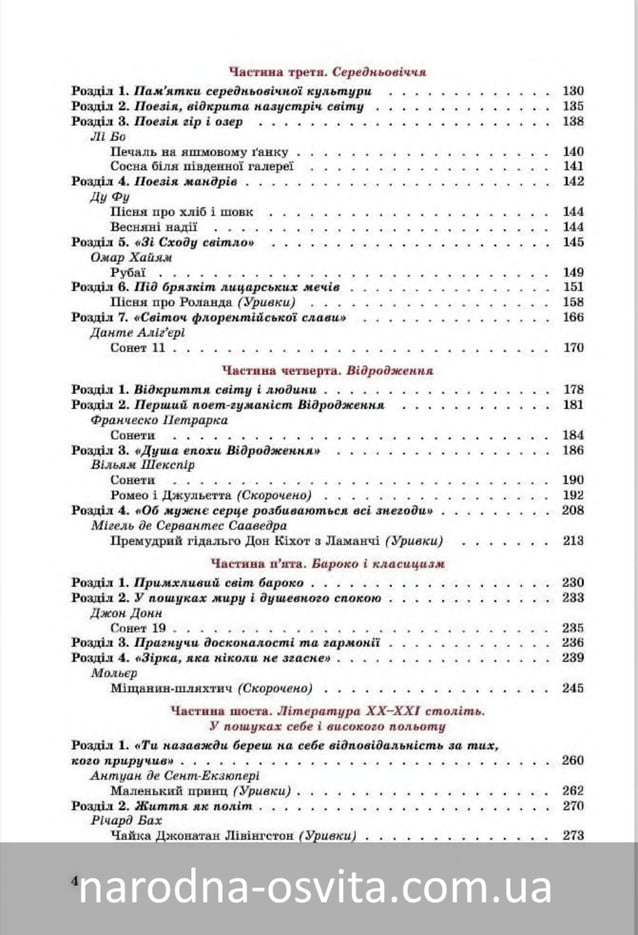 Підручник Зарубіжна Література 8 клас Волощук, Слободянюк