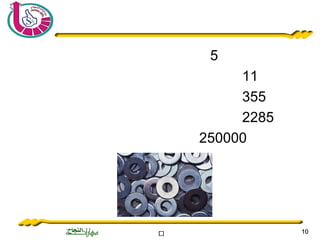 ‫ة‬‫ة‬‫ة‬‫ة‬‫ة‬‫ة‬‫ة‬‫ة‬‫ة‬‫ة‬‫ة‬‫ة‬‫ة‬‫ة‬‫ة‬‫ة‬‫ة‬‫ة‬‫ة‬‫ة‬‫ة‬‫ة‬ 1010
5
11
355
2285
250000
 