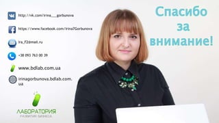 www.bdlab.com.ua
irinagorbunova.bdlab.com.
ua
 