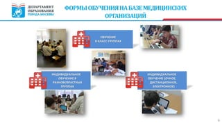 6
ФОРМЫОБУЧЕНИЯНАБАЗЕМЕДИЦИНСКИХ
ОРГАНИЗАЦИЙ
 