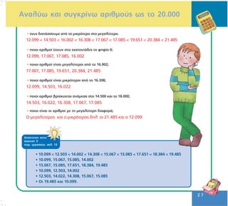 Μαθηματικά Δ΄ .1.4. ΄΄Αναλύω και συγκρίνω αριθμούς ως το 20.000΄΄