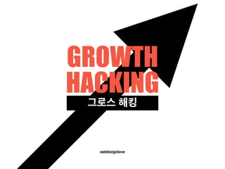 GROWTH
HACKING
그로스 해킹
eatdesignlove
 