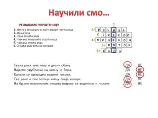 Р е ч и ц а
Ј е з е р о
п о т о к
б а р а
м о ч в а р а
 